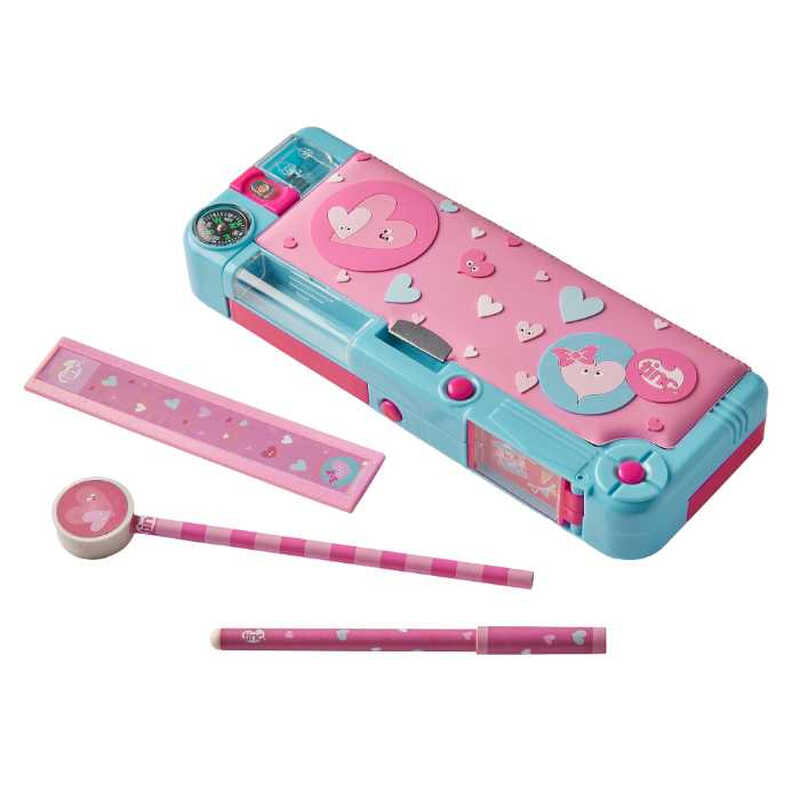 Hearts Compartment Pencil Case