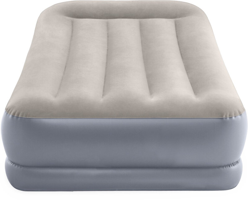 Intex eenpersoons luchtbed met kussensteun, middenhoog - Beige, 191 x 99 x 30 cm