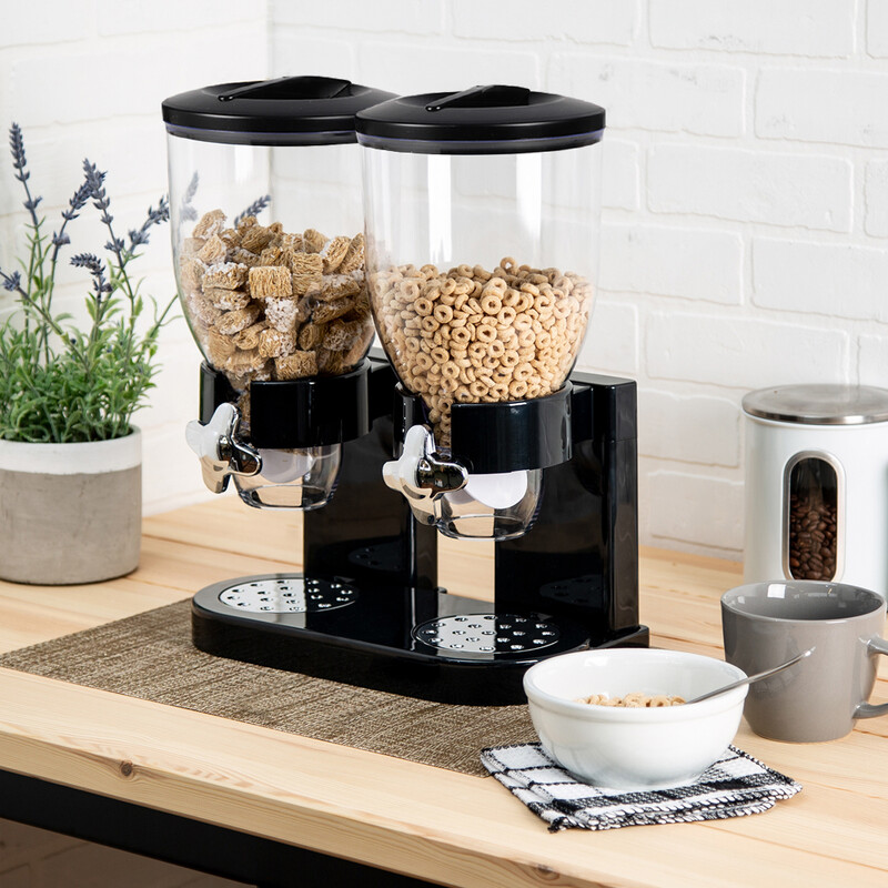LIVINGANDHOME Modern Food Dispenser Cereal Container, Kitchen Storage Jar for Pantry Organization & Countertop Home Décor