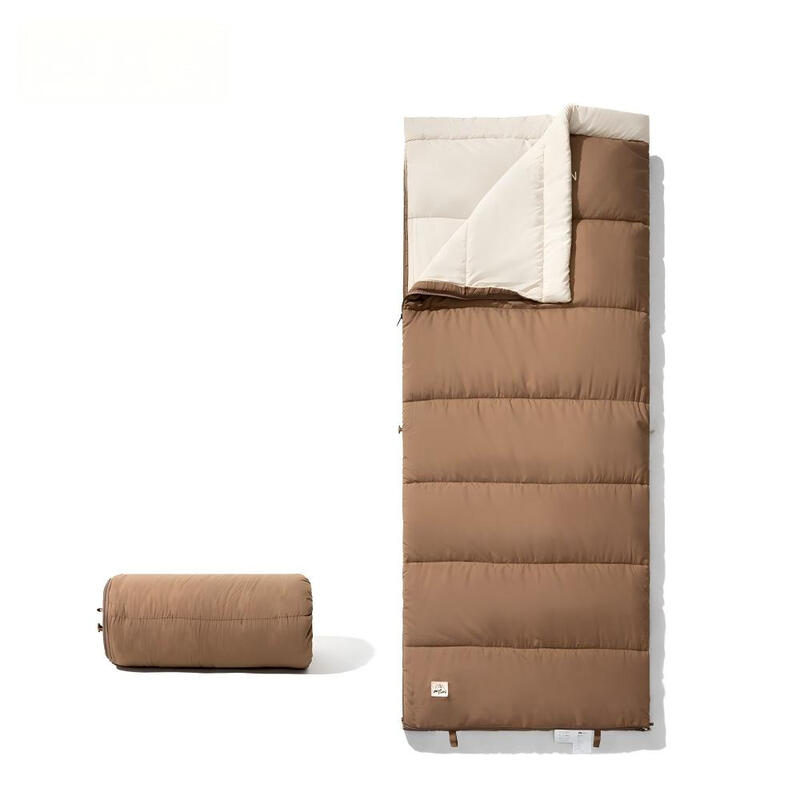 Mobi Garden, Winter-Isolier-Schlafsack, Campingdecke und Schlafsack für kaltes Wetter, Braun, modulares Design mit Reißverschluss zum Verbinden, lässt sich sofort in einen Doppel-Schlafsack verwandeln, verschleißfest und langlebig, kompakte Packgröße