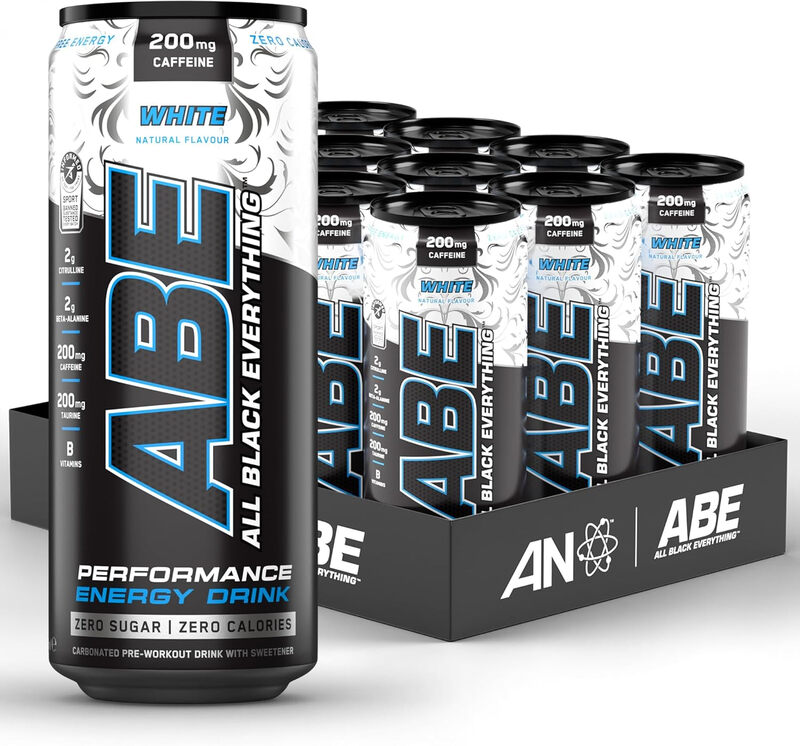 ABE White Pre Workout Energy Drink Natural - 12 x 330 ml