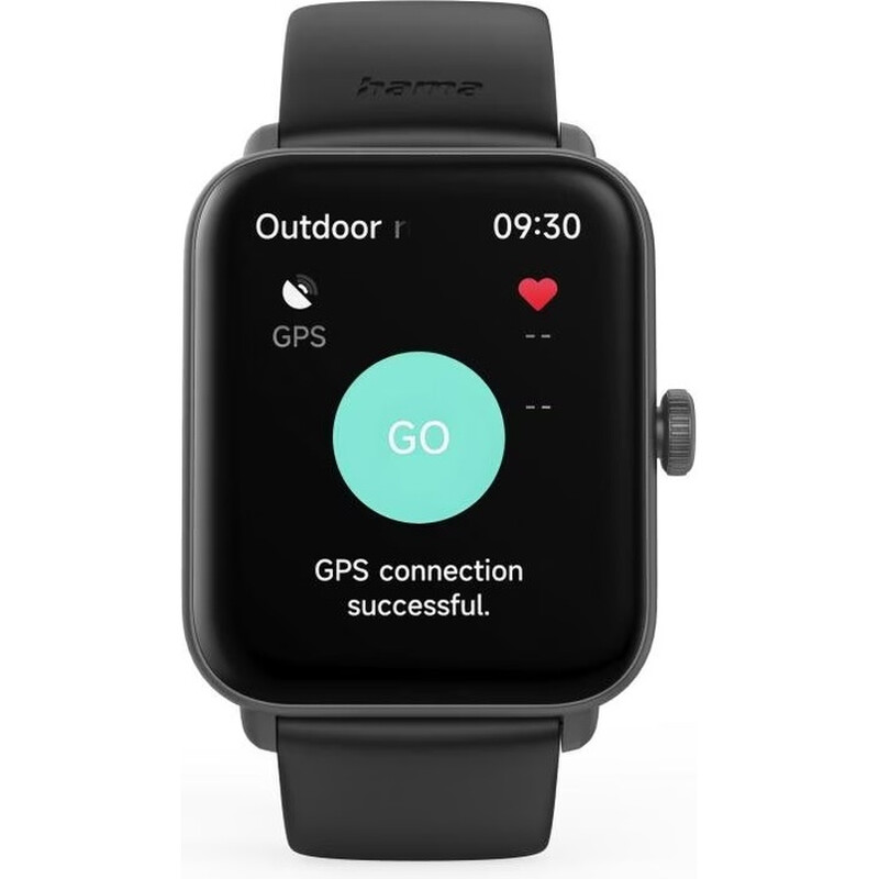 "6010" Smart Watch, GPS, TFT Display 44mm, Tel. Function, IP68 + 3ATM, blk