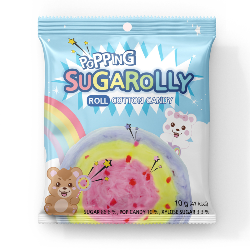 Sugarolly Popping Roll Cotton Candy