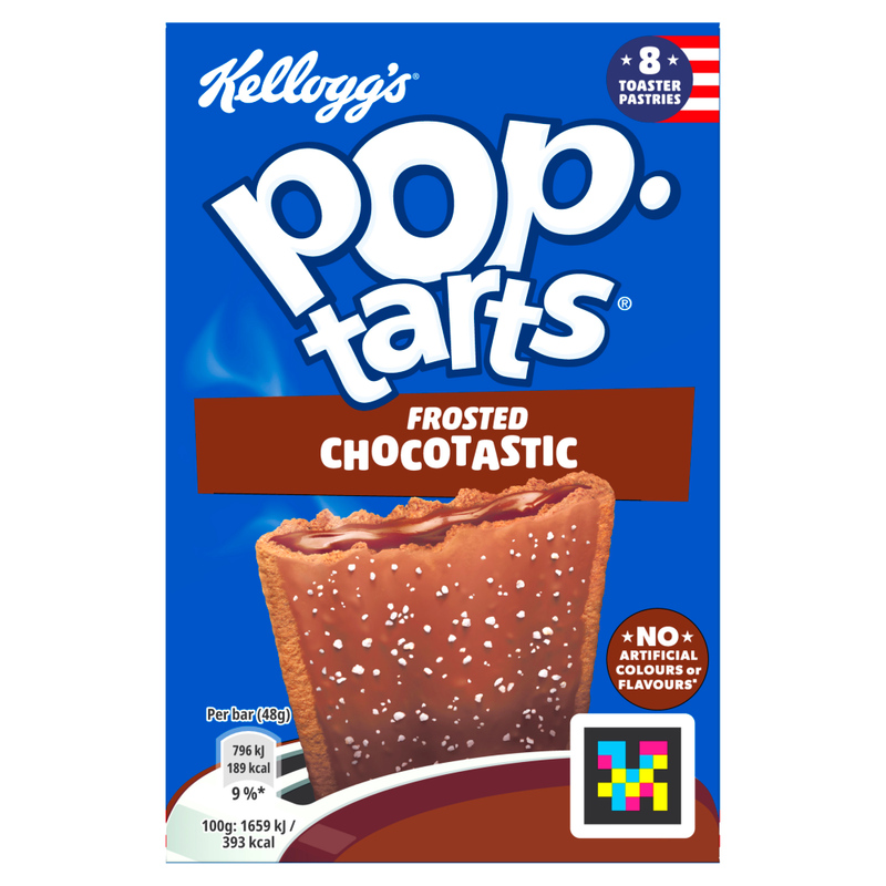 Kellogg's Pop Tarts Frosted Chocolate Pastry Snacks 8 X 48g