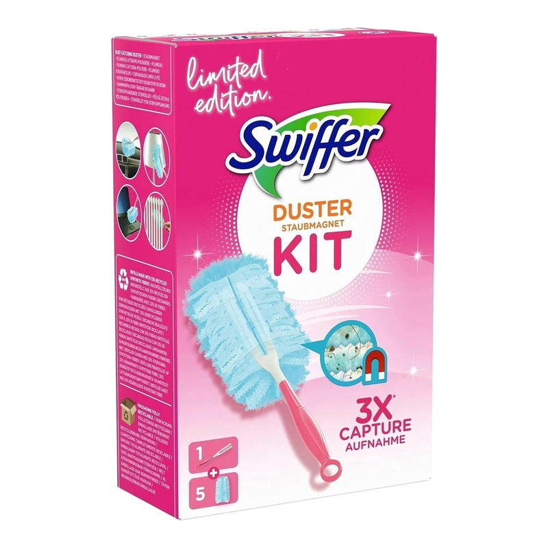 Swiffer stofdoek-starterset, 1 steel, 3 doekjes