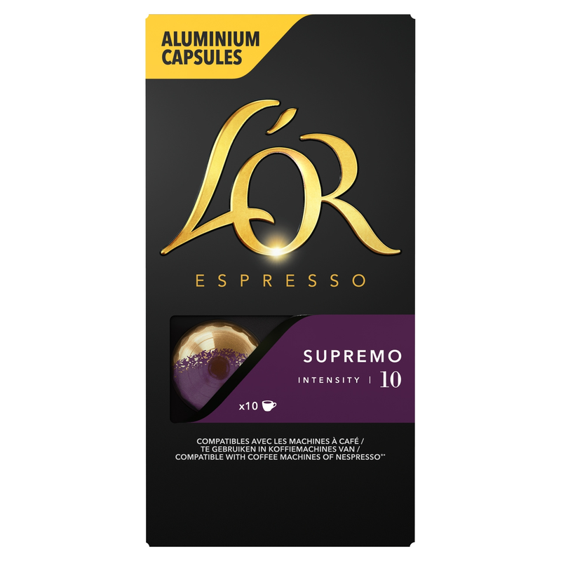 Café Capsules Supremo Intensité 10 Compatibles Nespresso 'or La Boite De 10 Capsules - vue 1