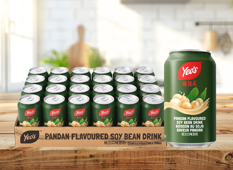 Yeo's Pandan Flavoured Soy Bean Drink 24 x 300ml