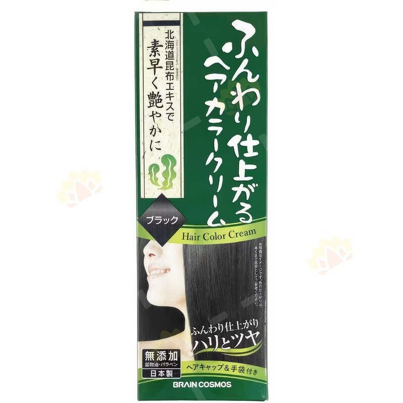 BRAIN COSMOS Rishiri Kombu natuurlijke haarverf (zwart) 200 g voor grijs haar