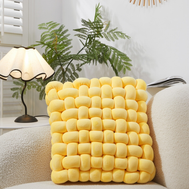 , Polyester/Spandex Knot CushionPad, 40cm, yellow, 1pack