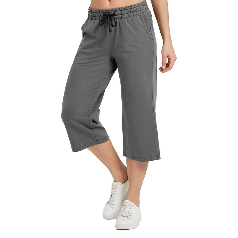 Womens Capri Pants 0060Heather greyL