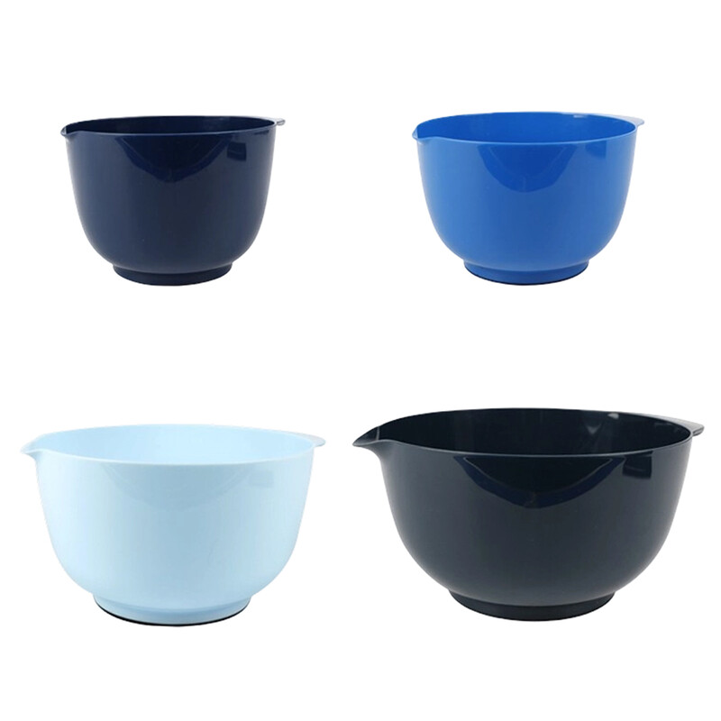 Sunyana Mixing Bowl Set, 4-Pieces, Blue, Non-Slip Bottom, BPA-Free, Stackable, Reusab