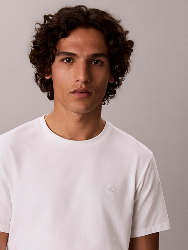 Calvin Klein Msw Slim Liquid Touch Cotton T-shirt - Bright White