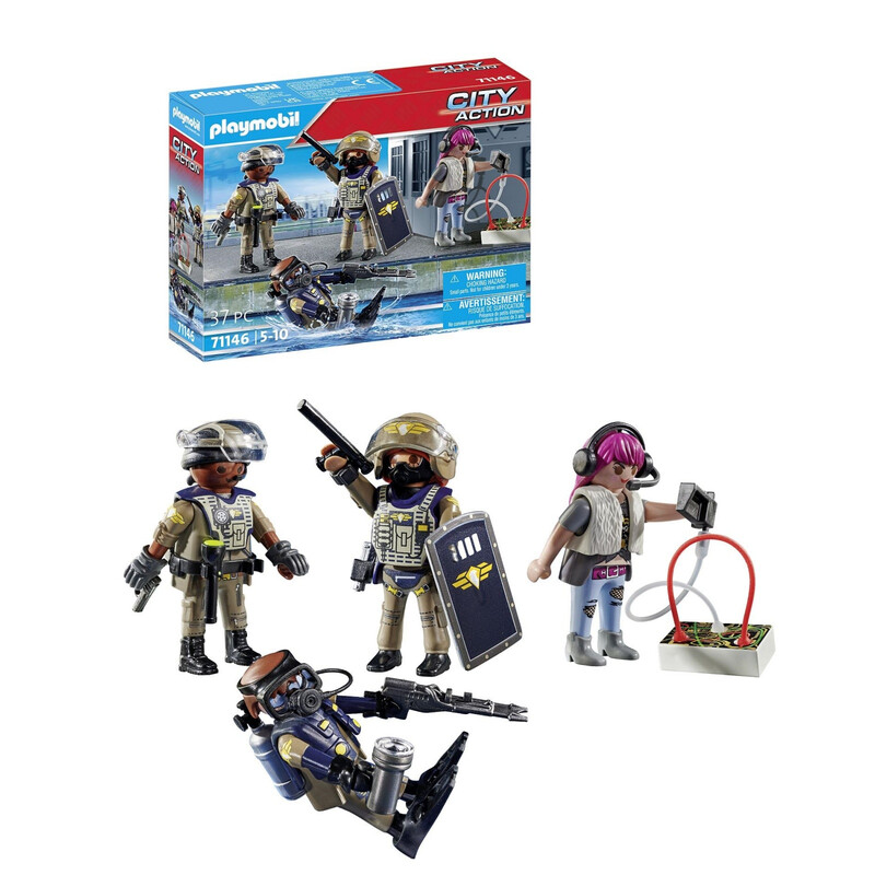 PLAYMOBIL City Action SWAT-Figur-Set, Spielzeug für Kinder ab 5 Jahren, 71146