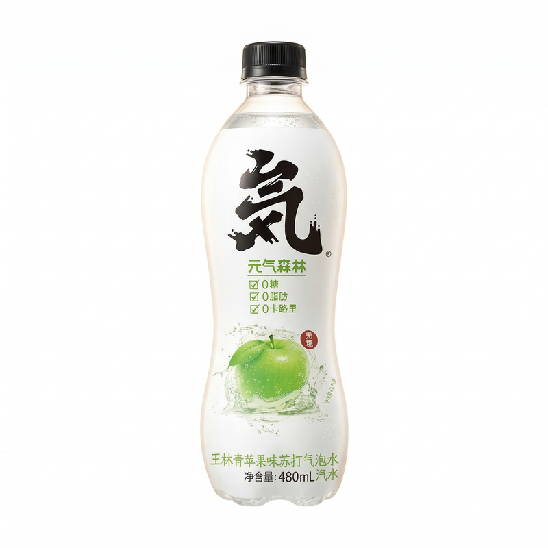 Chi Forest Green 【Cooling】【Hydration】Chi Forest Wanglin Apple Flavor Soda Sparkling Water 480Ml