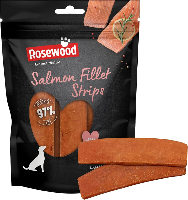 Rosewood Honden Zalmfilet Strips Groot 150g