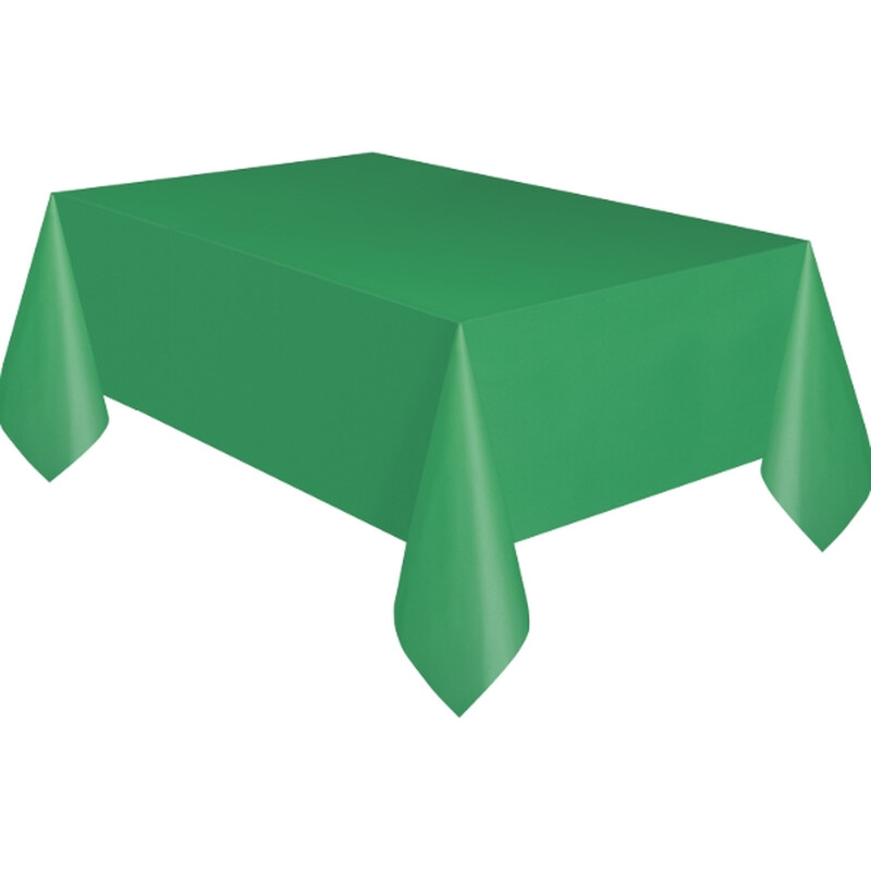 Unique Plastic Table Cover, Green, 1.37 x 2.74m