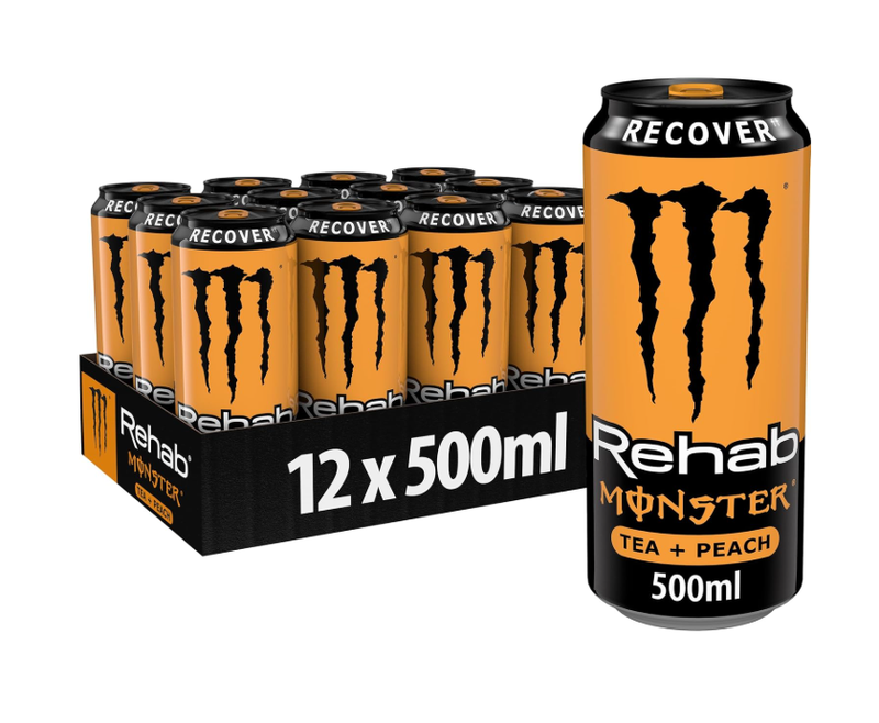 Monster Rehab Pfirsich-Tee & Energy 12x0,5L