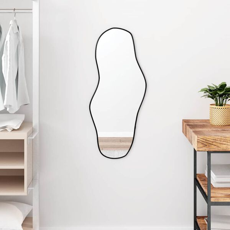 VidaXL wandspiegel zwart 80 x 35 cm