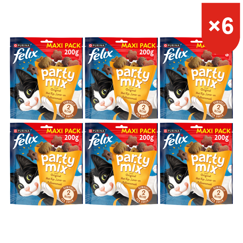 Felix Partymix Original Snack pour chats 200 g * 6