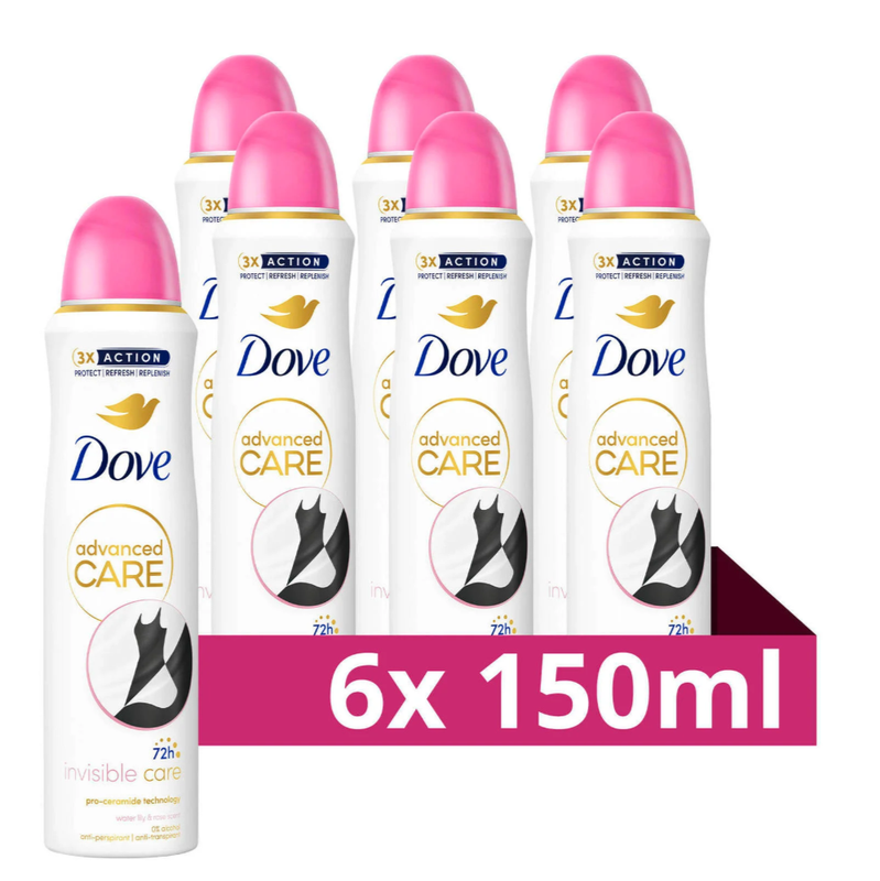 Dove Deospray Advanced Care Invisible Care 6 x 150 ml