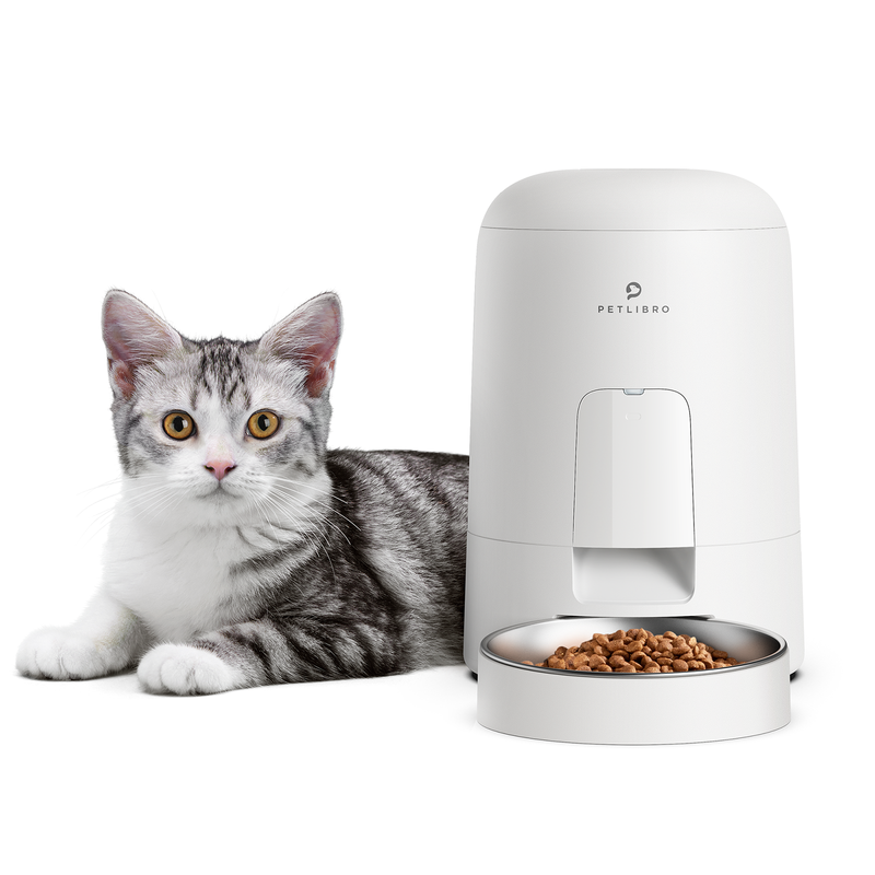 Air Automatic Pet Feeder 2L – Timed Dry Food Feeder, White