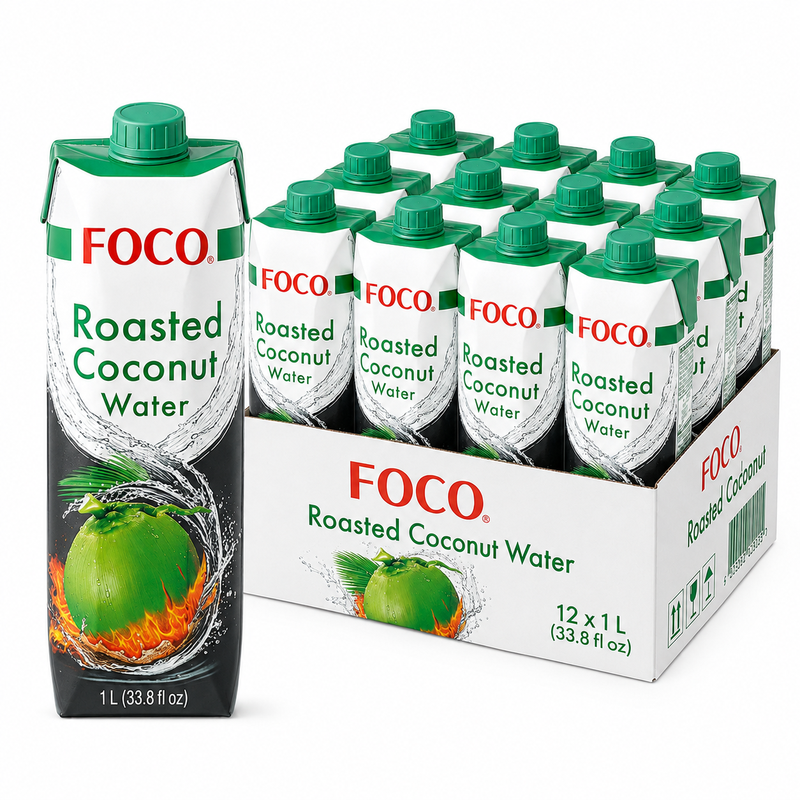 FOCO Geroosterd kokoswater 1 L x 12 (doos)