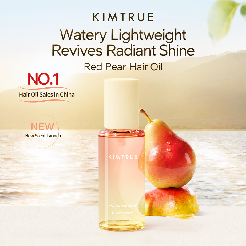 KIMTRUE leichtes aufhellendes Haaröl (Rote Birne Duft) 80 ml Sonnenrote Birne Haaröl