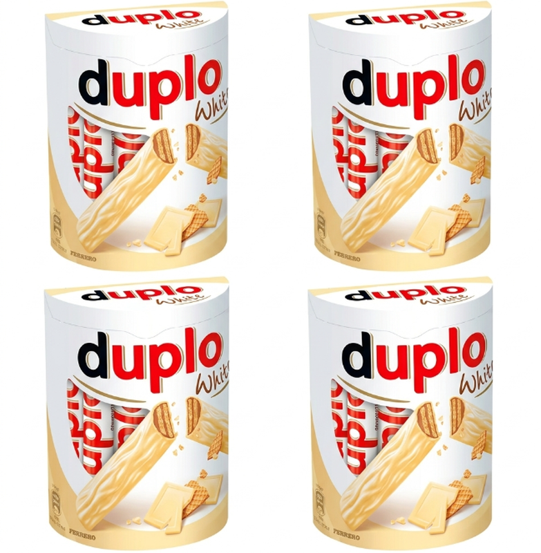 Vorteilspack 4 x Kinder Duplo Weiße Schokolade Waffelriegel 10 x 18,2 g