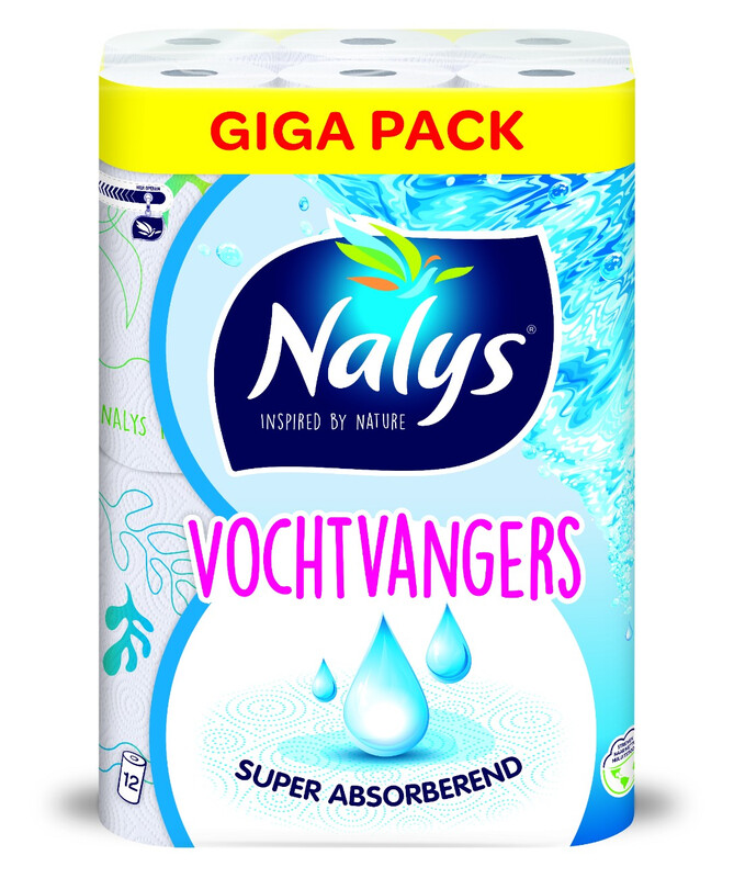 Nalys Essuie-tout Capteurs d'humidité - 12 rouleaux - film 80 % recyclé