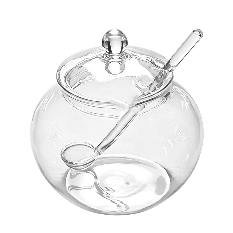 Jordan&Judy Glass Jar With Lid And Spoon, Food Storage Jar, 350Ml