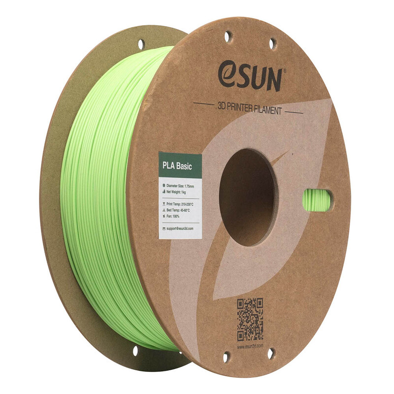 eSUN PLA-Basic 3D-printfilament 1,75 mm-Peak Green 1 kg, Hoge snelheid & hoge kosteneffectiviteit geüpgraded PLA 3D-filament voor de meeste printers snelle levering