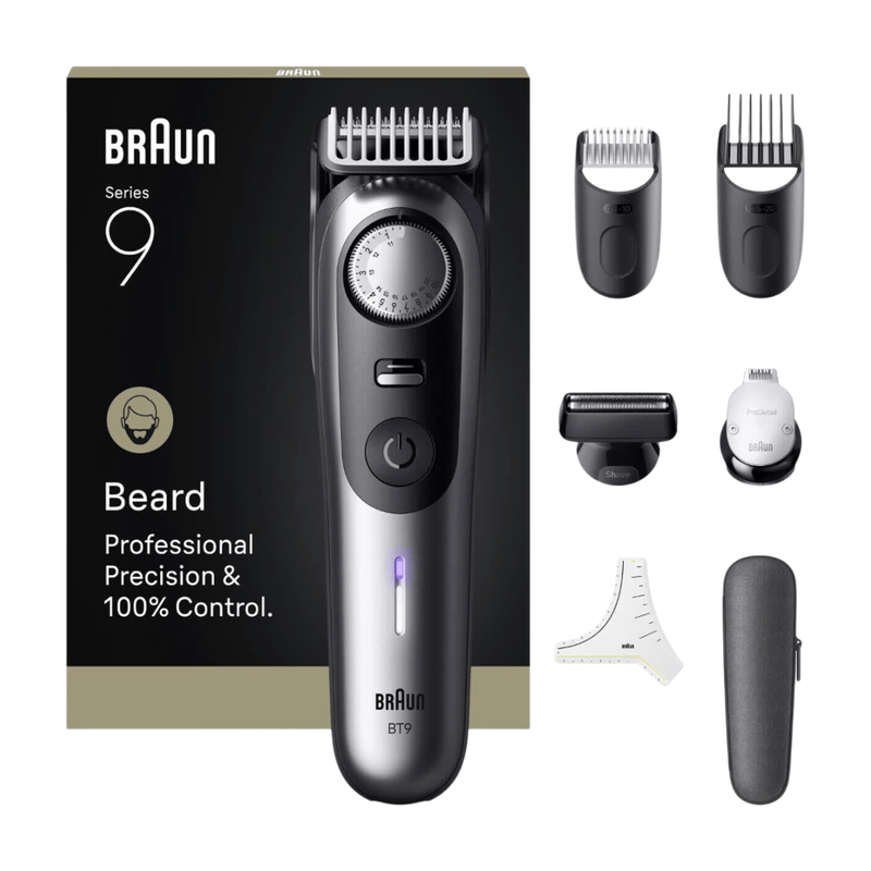 Braun BT Styler BT9520 Tondeuse à barbe 5-en-1 de précision professionnelle - Affichage numérique - Étanche