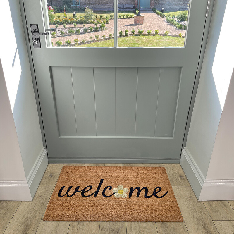 Doormat Welcome Daisy Coir 40x70cm