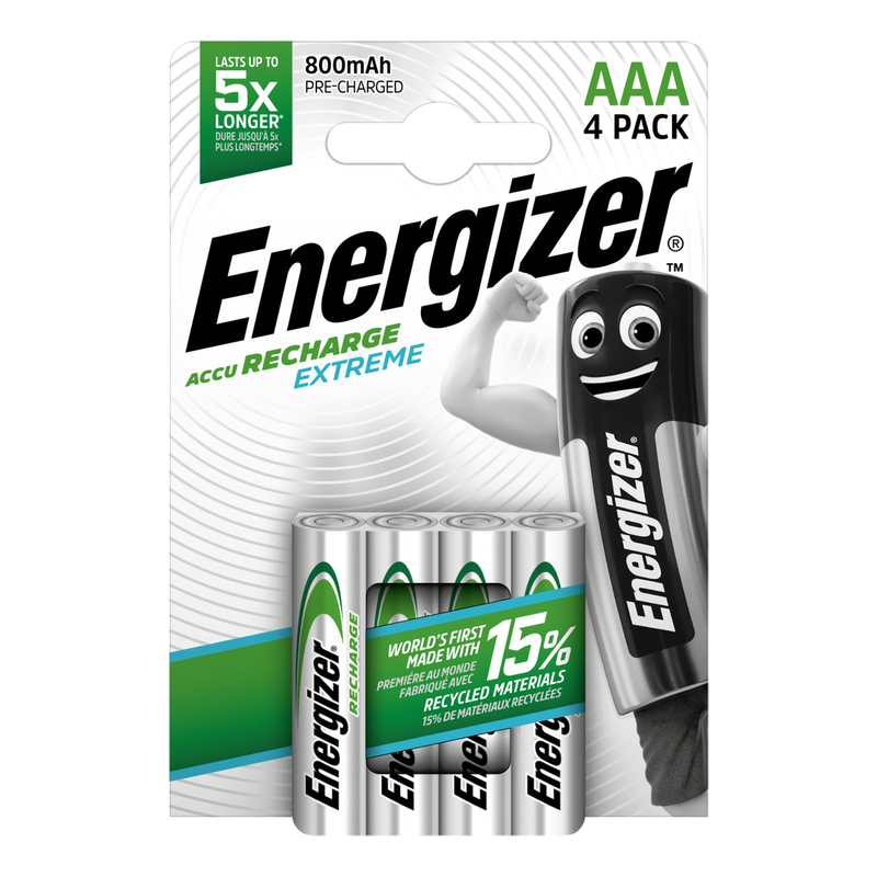 AAA 800mAh Recharge Extreme Batteries – Pack of 4