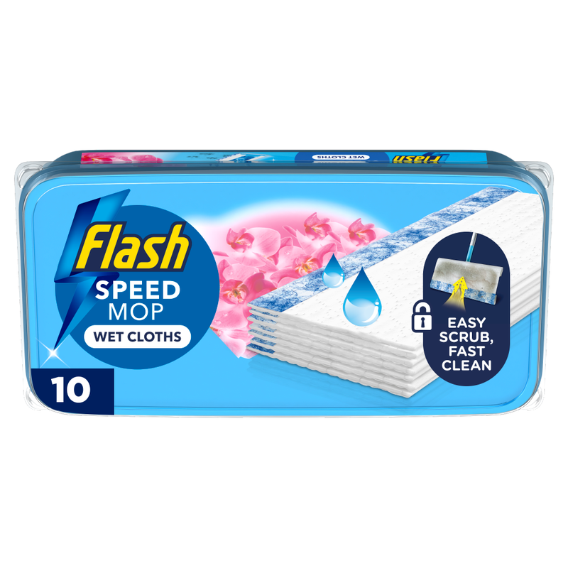 Speedmop Floor & MultiSurface Wet Cleaning Wipes Wild Orchid 10 Cloths