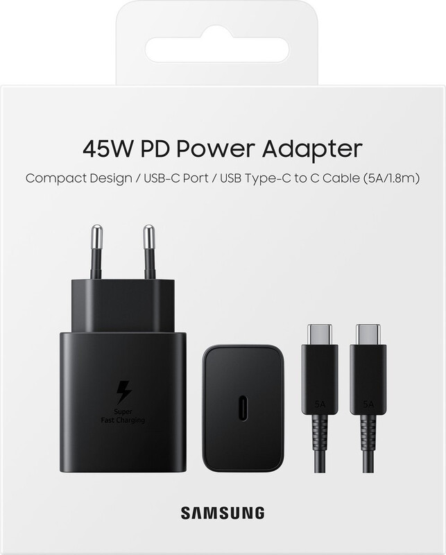 SAMSUNG 45 W USB-C snellaadkabel 1,8 m Zwart PD-snellader oplaadset