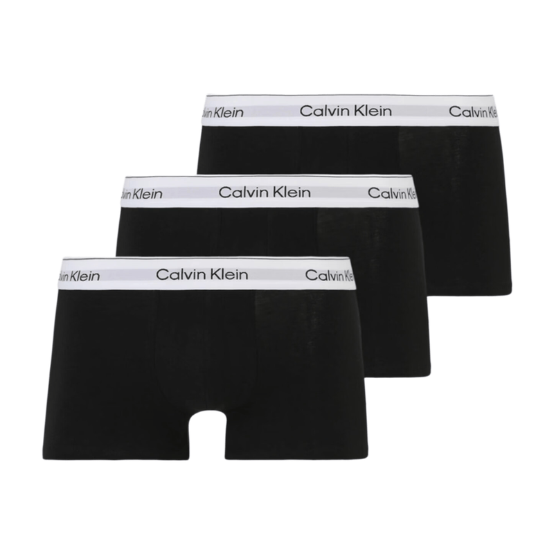 Calvin Klein Herren Unterwäsche: 3er-Pack Trunk Schwarz in Größe XL - Bequeme Baumwoll-Boxershorts