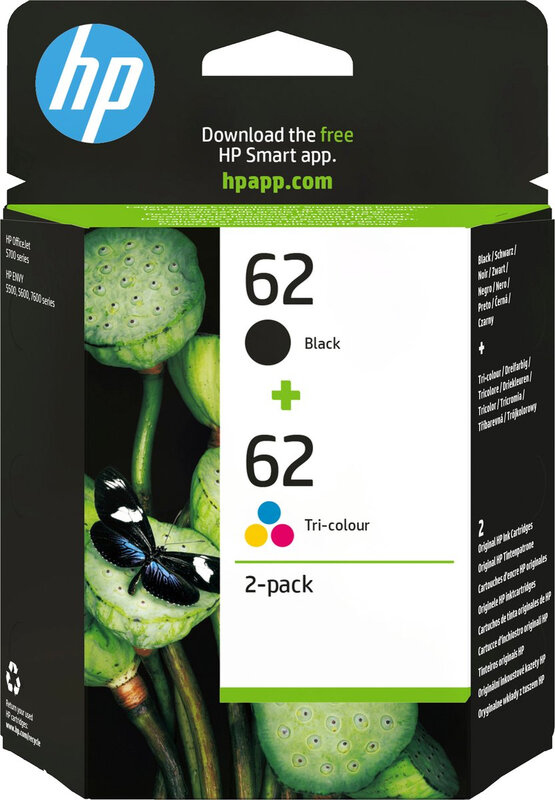 HP 62 originele inktcartridge N9J71AE 301 combo 2-pack