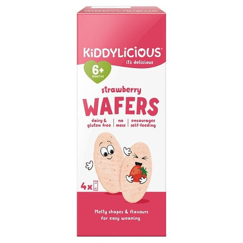 Biscuits Bébé Dès Gaufrettes Fraise Kiddilicious Kiddylicious Le Paquet De 16g
