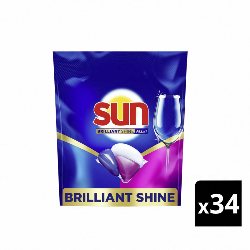 Sun brilliant vaatwascapsules 34 stuks