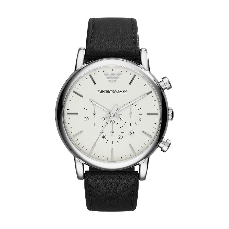 AR1807 Silver Plated Stainless Steel Men's Quartz Chronograph Movement Watch