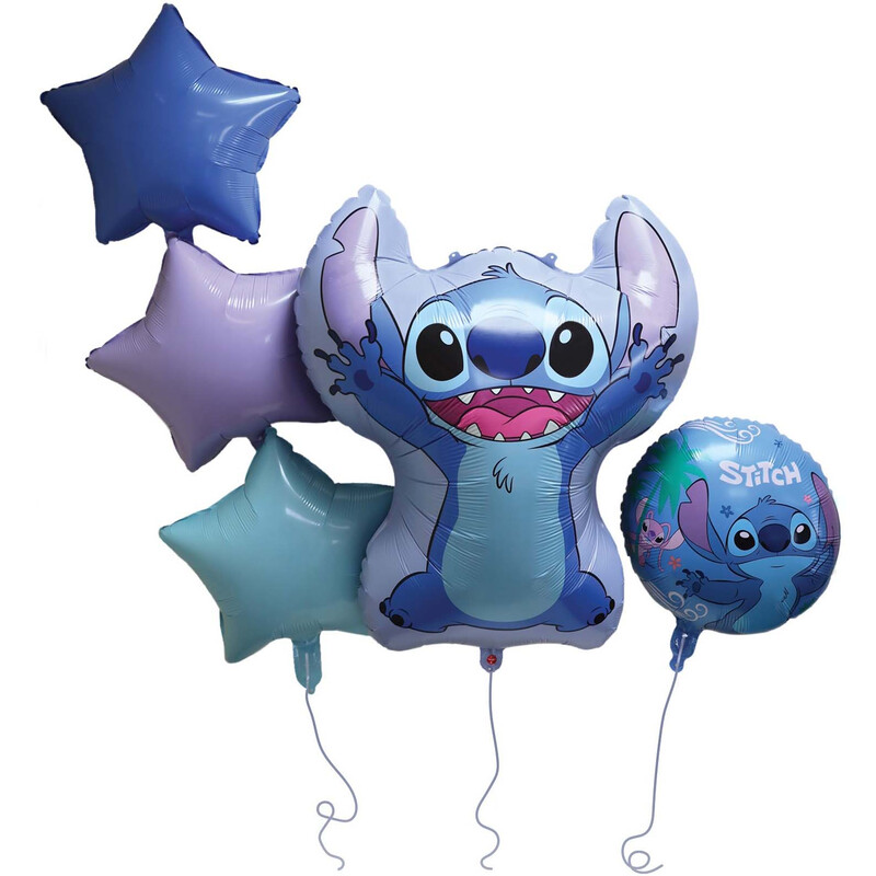 Procos Blue Stitch Foil Balloon Bouquet 5Pc