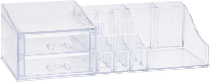 eleganza Cosmetica Huidverzorging Opbergdoos - Transparant, 30 x 13 x 9 cm