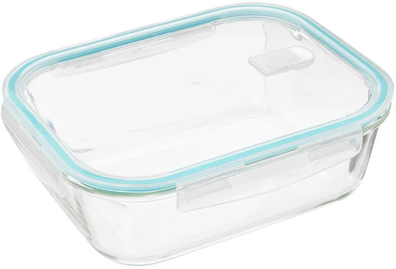 5five Rechthoekige glazen opbergdoos - 2,26 L, transparant, 26 x 21 x 8,5 cm