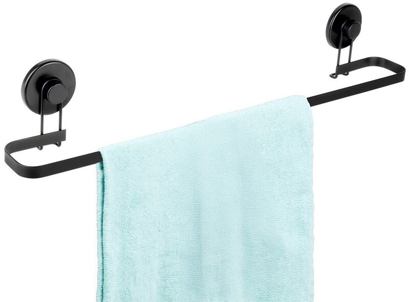 Handdoekrek ijzer - 60 cm, mat zwart