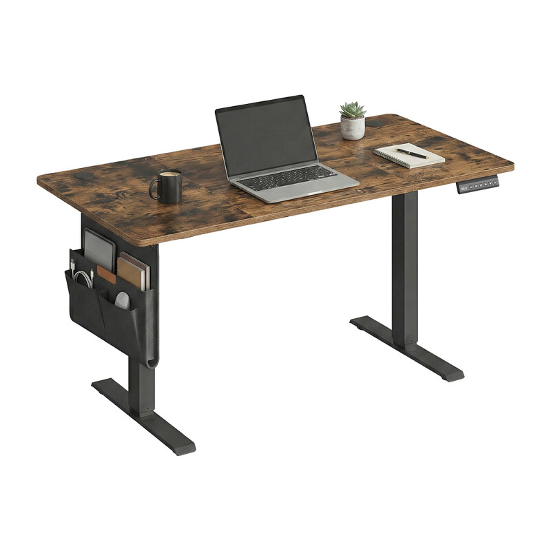SONGMICSHOME Electric Standing Desk, Height Adjustable, 140 x 60 cm, 4 Memory Heights