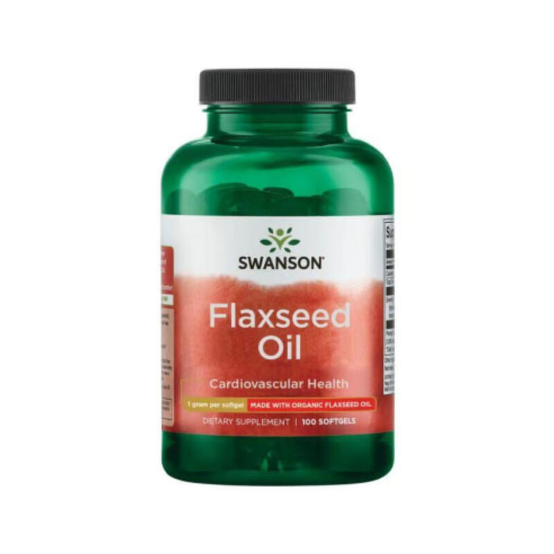 Flaxseed Oil Omega 3 Heart Health 1000 mg - 100 Softgels