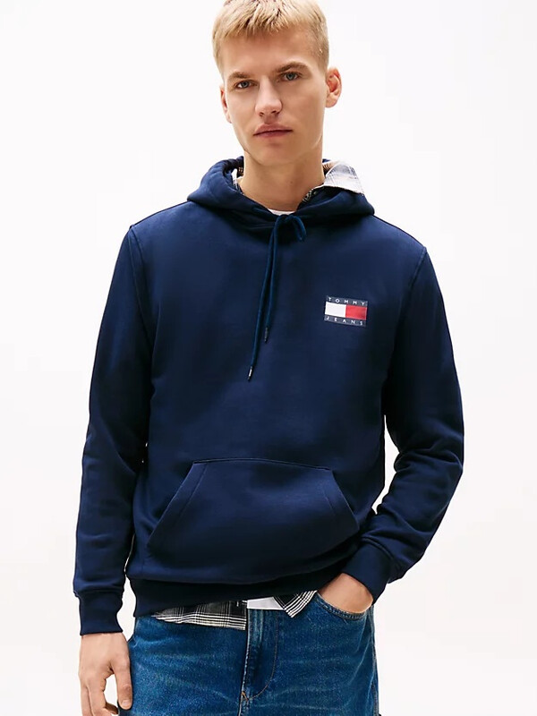 Tommy Hilfiger Tommy Jeans REG ESSENTIAL FLAG HOOD EXT heren donker marineblauw XXL