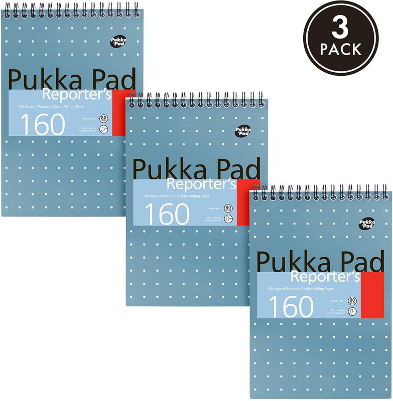 Pukka Pad Metallic Reporters Pad, Pack of 3