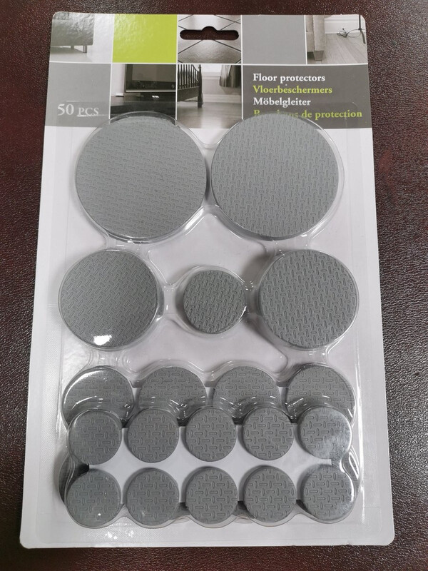 Floor Antislip rubberen voetpads set - 50 stuks, Grijs